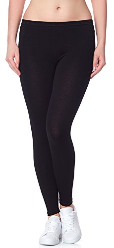 Ladeheid Leggins Pantalones Largos Ropa Deportiva Mujer LAMA02 (Negro13, L/XL)