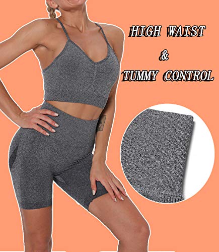 Lalamelon Pantalones Cortos Leggings Mujer Mallas Cortas Deportivos Push Up de Cintura Alta Yoga Leggins Shorts de Verano Fitness Running Elásticos Cómodo y Transpirable