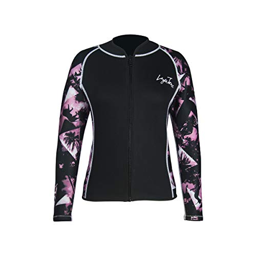 LayaTone Chaqueta de Buceo Hmbres Mujer Traje de Neopreno 3mm Traje de Surf Protección UV Top de Buceo Kaya Natación Nadando Submarinismo Wetsuit Mujer Camisa de Buceo Hombres (Mangas de Neopreno)