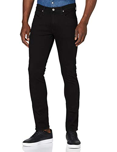 Lee Luke Medium Stretch Jeans, Negro (Clean Black), 32W / 30L para Hombre