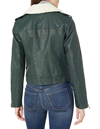 Levi's - Chaqueta de piel sintética para mujer (tallas estándar y grandes), color verde cazador, XL