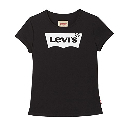 Levi's Kids Short Sleeves Batwin T-Shirt Camiseta, Negro (Caviar 02), 16 años (Talla del fabricante: 16A) para Niñas