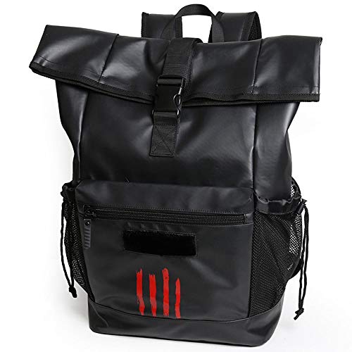 LG Snow Mochila Mosca Muerta Calle Hip Hop Garra Marca Mochila de Viaje de Gran Capacidad Hombres y Mujeres Bolsa de computadora Bolsa de Montar Negra