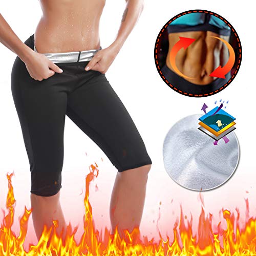 Litthing Pantalones para Adelgazar Mujeres Fitness Pantalones Sauna Yoga Gimnasio Adelgaza la Pierna Pantalones Adelgazantes Mujer Sudoración Efectiva Pérdida de Peso (Estilo 1, XXL)