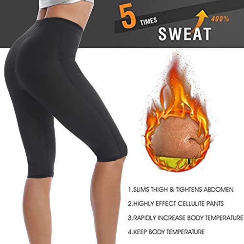 Litthing Pantalones para Adelgazar Mujeres Fitness Pantalones Sauna Yoga Gimnasio Adelgaza la Pierna Pantalones Adelgazantes Mujer Sudoración Efectiva Pérdida de Peso (Estilo 1, XXL)