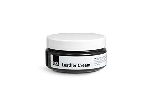 Lutz Crema para Piel, Crema de Cuero Rejuvenecedora, Restaura Zapatos de Piel, Bolsos, Chaquetas y Más con la Crema para Piel Disponible en Muchos Colores 100 ml, Hecha en Europa (118 - Negro)