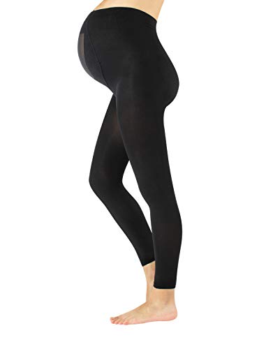 MALLAS INVERNALES PREMAMÁ | LEGGINGS PARA FUTURA MAMA | 100 DEN | NEGRO | S, M, L | CALCETERÍA ITALIANA | (S)