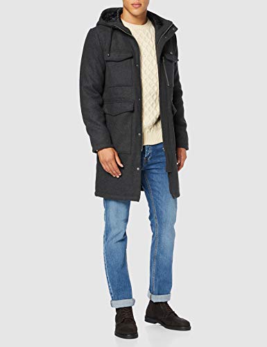 Marca Amazon - find. Chaqueta Utilitaria Hombre, Gris (Char), M, Label: M