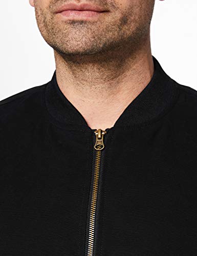 Marca Amazon - find. Cotton Canvas Chaqueta bomber para Hombre, Negro, XL, Label: XL