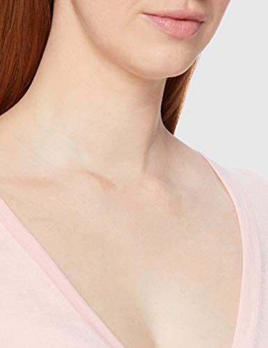 Marca Amazon - MERAKI Chaqueta de Merino Mujer Cuello Pico, Rosa (Pale Pink), 40, Label: M