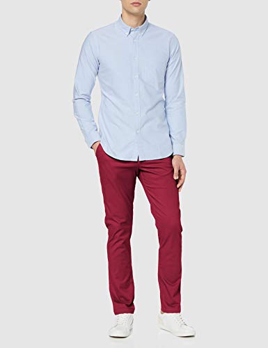 Marca Amazon - MERAKI Pantalones Chinos Estrechos Hombre, Rojo (Beet Red), 30W / 32L, Label: 30W / 32L