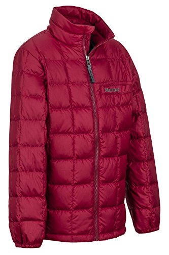 Marmot Chaqueta Ajax Down Puffer para niño, Fill Power 600, ladrillo, XL