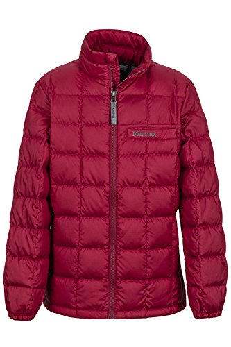 Marmot Chaqueta Ajax Down Puffer para niño, Fill Power 600, ladrillo, XL