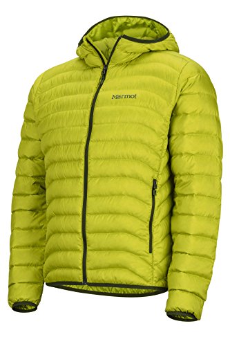 Marmot Chaqueta de invierno Tullus con capucha para hombre, Fill Power 600, Hombre, 81200, Liquen Brillante, XXL