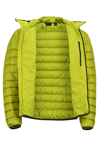 Marmot Chaqueta de invierno Tullus con capucha para hombre, Fill Power 600, Hombre, 81200, Liquen Brillante, XXL