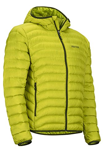 Marmot Chaqueta de invierno Tullus con capucha para hombre, Fill Power 600, Hombre, 81200, Liquen Brillante, XXL