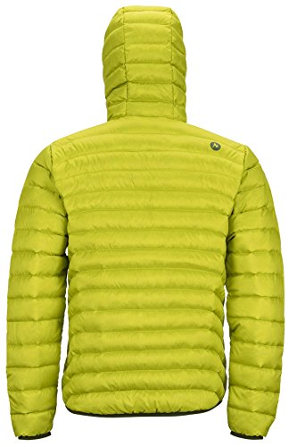 Marmot Chaqueta de invierno Tullus con capucha para hombre, Fill Power 600, Hombre, 81200, Liquen Brillante, XXL