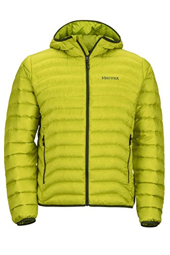 Marmot Chaqueta de invierno Tullus con capucha para hombre, Fill Power 600, Hombre, 81200, Liquen Brillante, XXL