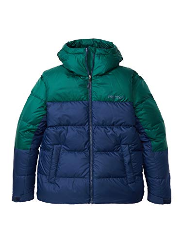 Marmot Wm's Guides Down Hoody Chaqueta de Plumas Aislante Ligera, 700 Pulgadas cúbicas, Mujer, Arctic Navy/Botanical Garden, L