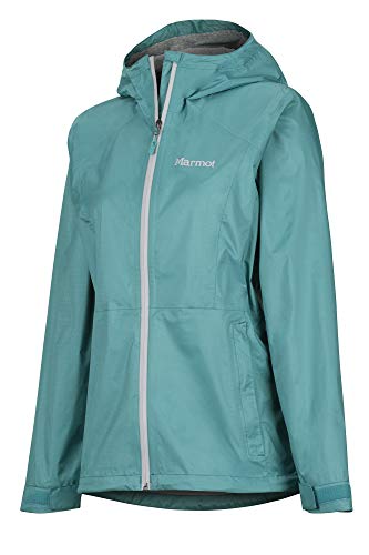 Marmot Wm's Precip Eco Plus Jacket Chubasquero Rígido, Chaqueta Impermeable, A Prueba De Viento, Impermeable, Transpirable, Mujer, Deep Jungle, M