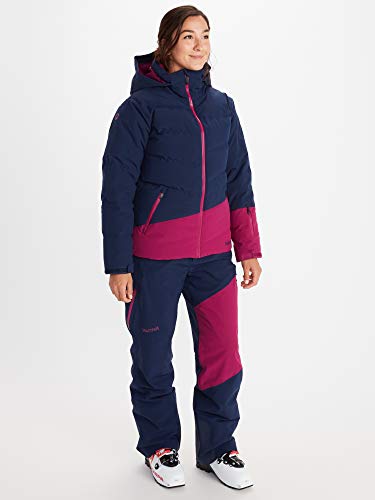 Marmot Wm's Slingshot Jacket Chaqueta de Plumas para la Nieve, 700 Pulgadas cúbicas, Ropa de esquí y Snowboard, Resistente al Viento, Resistente al Agua, Transpirable, Mujer, Arctic Navy/Wild Rose, M