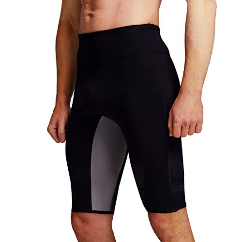 Martiount Pantalones de Sauna para Hombre Rutina de Ejercicio Pantalones Sudoracion Pantalones Cortos de Neopreno Que Adelgaza Pantalones Gym Fitness L