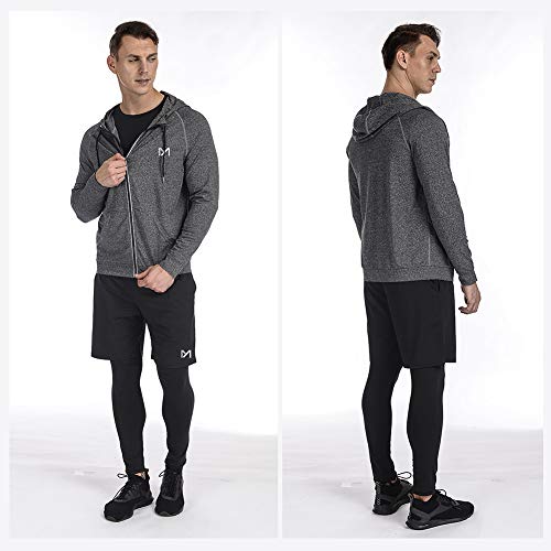 MEETYOO Camiseta Compresion Hombre, Leggings Compresión Camisetas Manga Larga Chaqueta Pantalón Running para Deportiva Fitness Gym