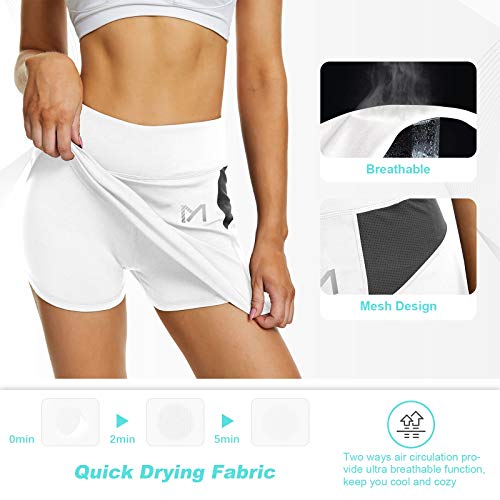 MEETYOO Mujer Falda Cortas Tennis Skirt Aesthetic Golf Falda para Deporte Corriendo Fitness