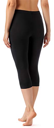 Merry Style Leggins 3/4 Mallas Deportivas Mujer MS10-144 (Negro, XL)