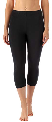 Merry Style Leggins 3/4 Mallas Deportivas Mujer MS10-144 (Negro, XXL)