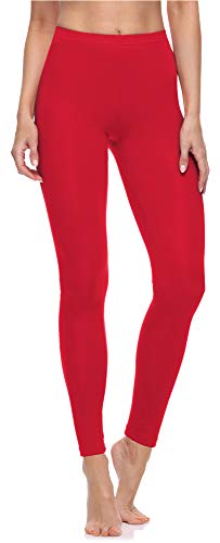 Merry Style Leggins Largos Mallas Deportivas Mujer MS10-198 (Rojo, L)