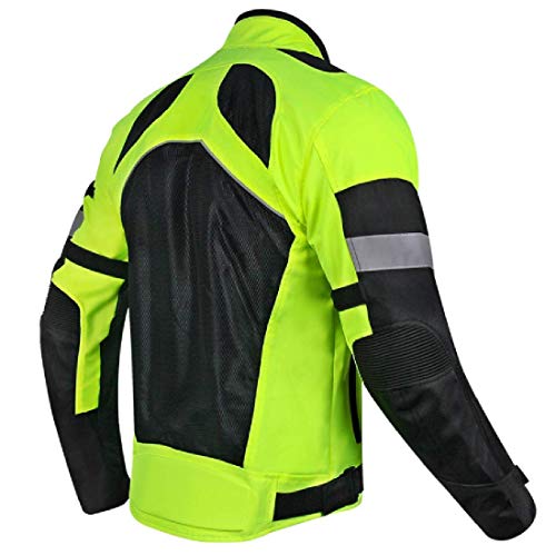 MH96_ITALY Chaqueta de moto reflectante con protección extraíble, transpirable, impermeable, alta visibilidad nocturna - XXL