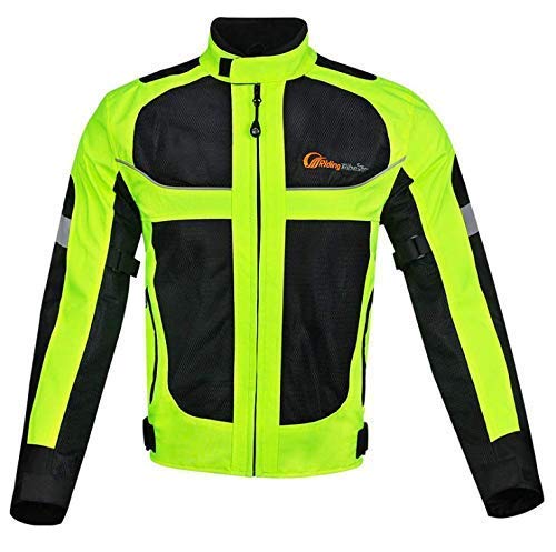 MH96_ITALY Chaqueta de moto reflectante con protección extraíble, transpirable, impermeable, alta visibilidad nocturna - XXL