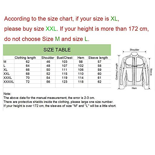 MH96_ITALY Chaqueta de moto reflectante con protección extraíble, transpirable, impermeable, alta visibilidad nocturna - XXL