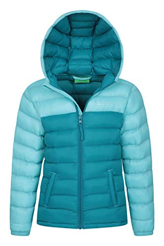 Mountain Warehouse Chaqueta Acolchada Seasons para Chicos - Chaqueta Impermeable - Ropa de niño Ligera - con puños elásticos y 2 Bolsillos Frontales - para Viajar, Invierno Caqui 7-8 Años