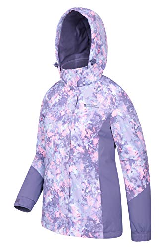 Mountain Warehouse Chaqueta de esquí Dawn para Mujer - A Prueba de Nieve, Abrigo de esquí con Forro Polar, puños, Dobladillo y Capucha Ajustables, Invierno Azul Claro 42