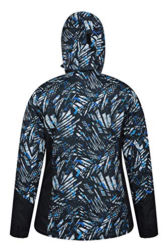 Mountain Warehouse Chaqueta de esquí Dawn para Mujer - A Prueba de Nieve, Abrigo de esquí con Forro Polar, puños, Dobladillo y Capucha Ajustables, Invierno Carbón 34