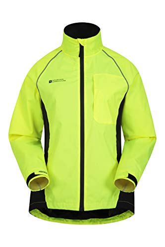 Mountain Warehouse Chaqueta Impermeable Adrenaline Mujer - Chaqueta Transpirable Mujer, Chaqueta Lluvia Reflectante - Ciclismo & Running Amarillo 34