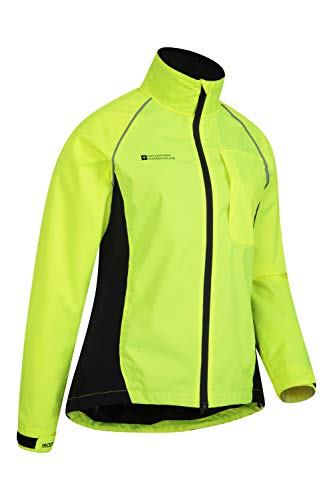 Mountain Warehouse Chaqueta Impermeable Adrenaline Mujer - Chaqueta Transpirable Mujer, Chaqueta Lluvia Reflectante - Ciclismo & Running Amarillo 34