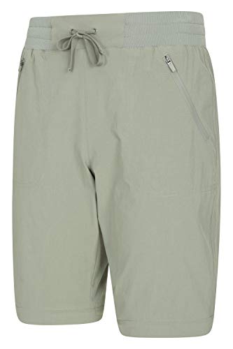 Mountain Warehouse Explorer pantalón Convertible Mujer - Pantalones de protección UV, Parte de Abajo de Secado rápido, Multibolsillos - para Viajar, Senderismo, Camping Caqui Claro 50