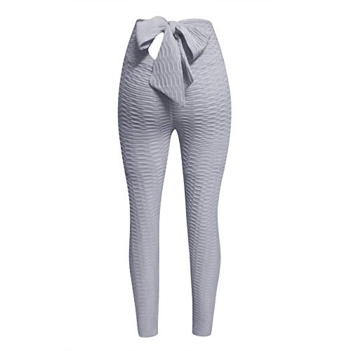 NAQUSHA Las mujeres de impresión suave de cintura alta control de abdomen estiramiento Strethcy Butt Lifting Scrunch Gym Leggings Yoga Pantalones Running Medias