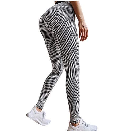 NAQUSHA Pantalones elásticos para mujer, con textura de burbuja, para yoga, gimnasio, deportes, correr, tamaño pequeño