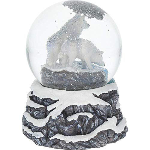 Nemesis Now Snowglobe 14.5cm White, and Glass Warriors of Winter Lisa Parker Bola de Nieve 14,5 cm, Color Blanco, Resina y Vidrio