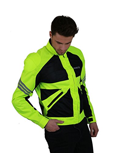 Nerve Chaqueta Moto de Verano con Malla Go, Amarillo Neón, XL