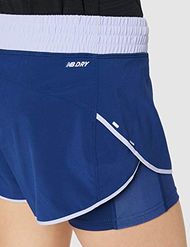 New Balance Impact 4 Inch Running Short Bañador, Mujer, Techtonic Blue, Large