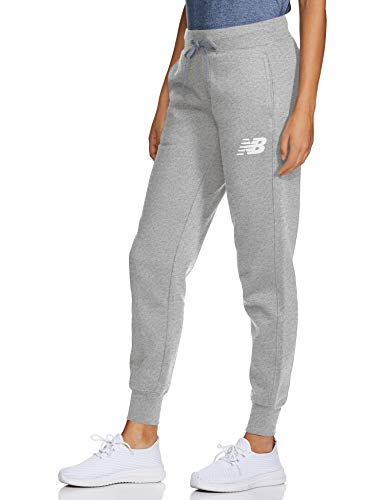 New Balance Pantalones Deportivos cónicos para Mujer, Mujer, Pantalones, WP83855, Gris atlético, XL