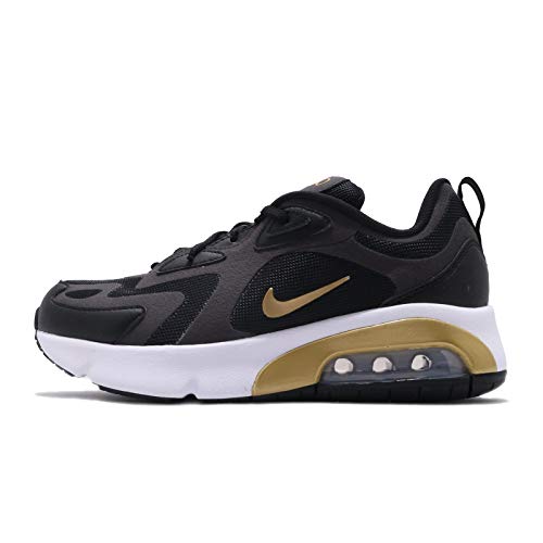 Nike Air MAX 200 (GS), Zapatillas para Correr Niños, Negro/Dorado Metalizado/Antracita/Blanco, 40 EU