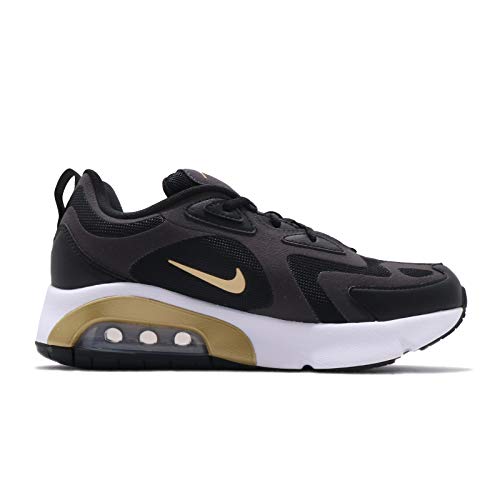 Nike Air MAX 200 (GS), Zapatillas para Correr Niños, Negro/Dorado Metalizado/Antracita/Blanco, 40 EU