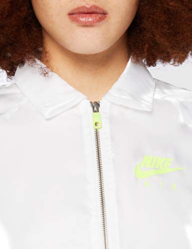 NIKE W NSW Air Jkt Sheen - Chaqueta Deportiva para Mujer, Color Blanco y voltios, Talla M