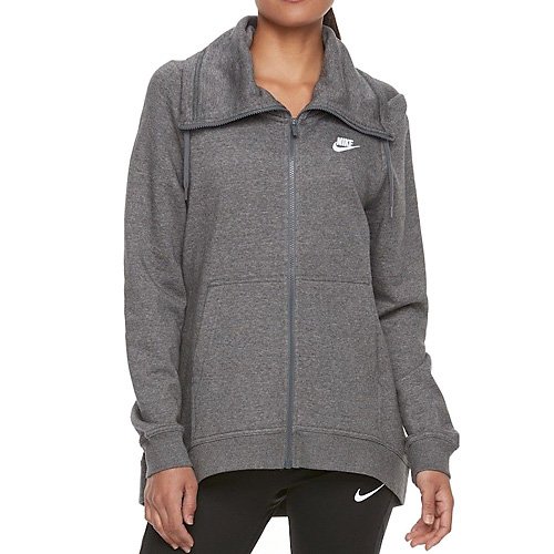 NIKE W NSW Fnl FZ Club Chamarra para Fitness, Mujer, Gris Jaspeado, S